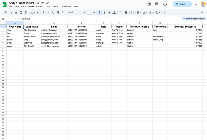Example Import File