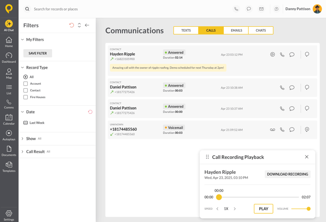 Web Comms View