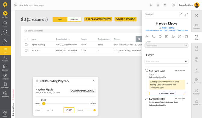 Web Side Panel View